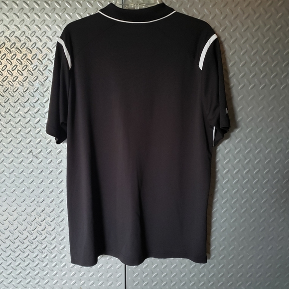 EUC Antigua Polo Shirt Size L NFL New Orleans Saints Black Short Sleeve - Picture 3 of 6